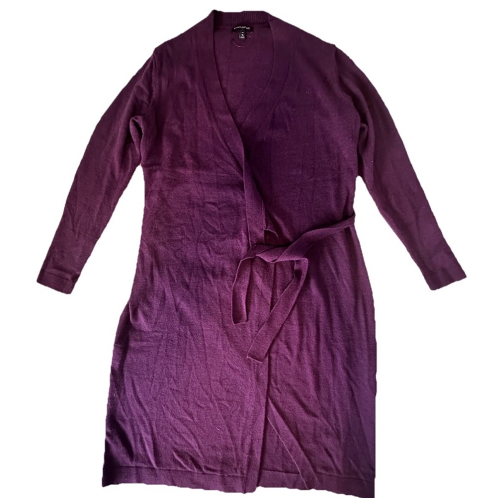 Banana Republic purple wrap dress